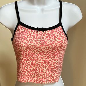 Brandy Melville / John Galt - pink, leopard, animal print tank top